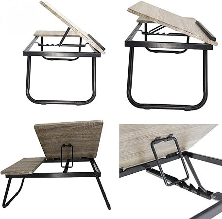 Foldable Double Head Laptop Table