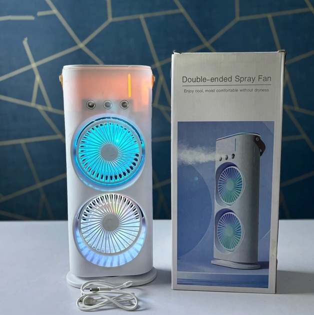 Rechargeable Remote Control Double Head Spray Cooling Fan