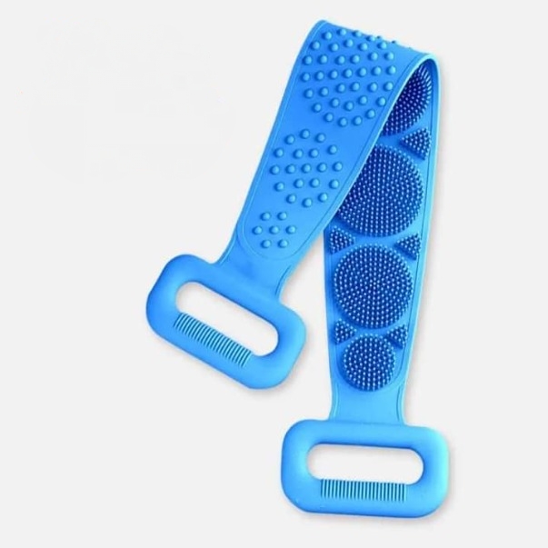 (1 pcs)Silicone Brushes Bath Towels Rubbing Back Mud Peeling Body Massage Shower