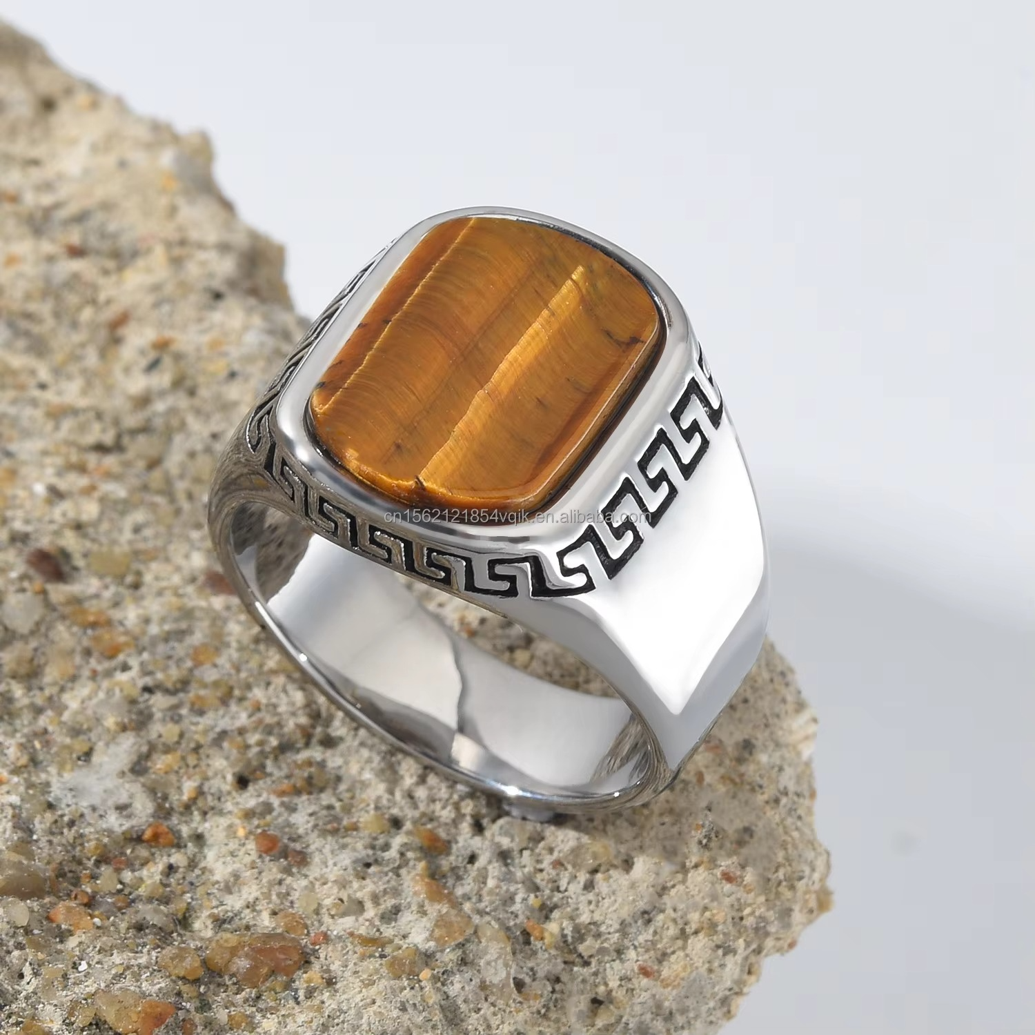 SL16 Tiger eye Stone Finger Ring