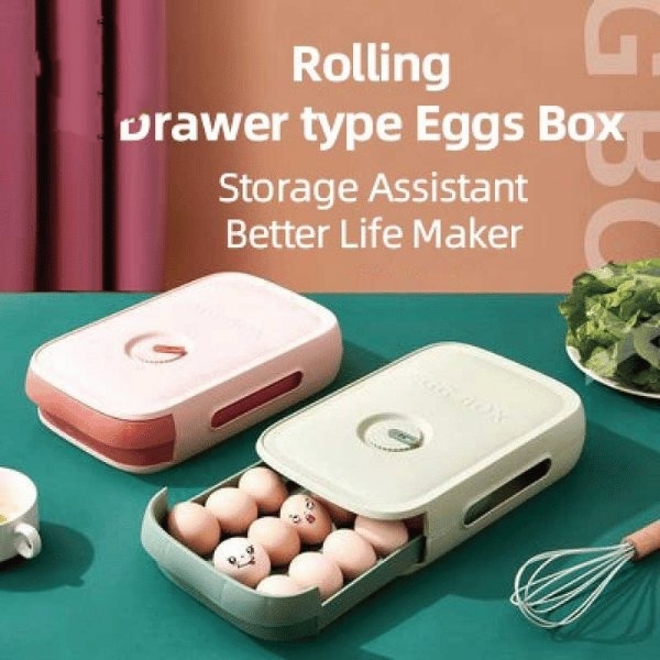 Egg Storage Box | Stackable Drawer-Type Organizer