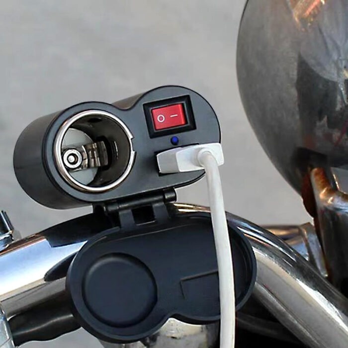 Motorcycle 2 in 1 USB Phone Charger