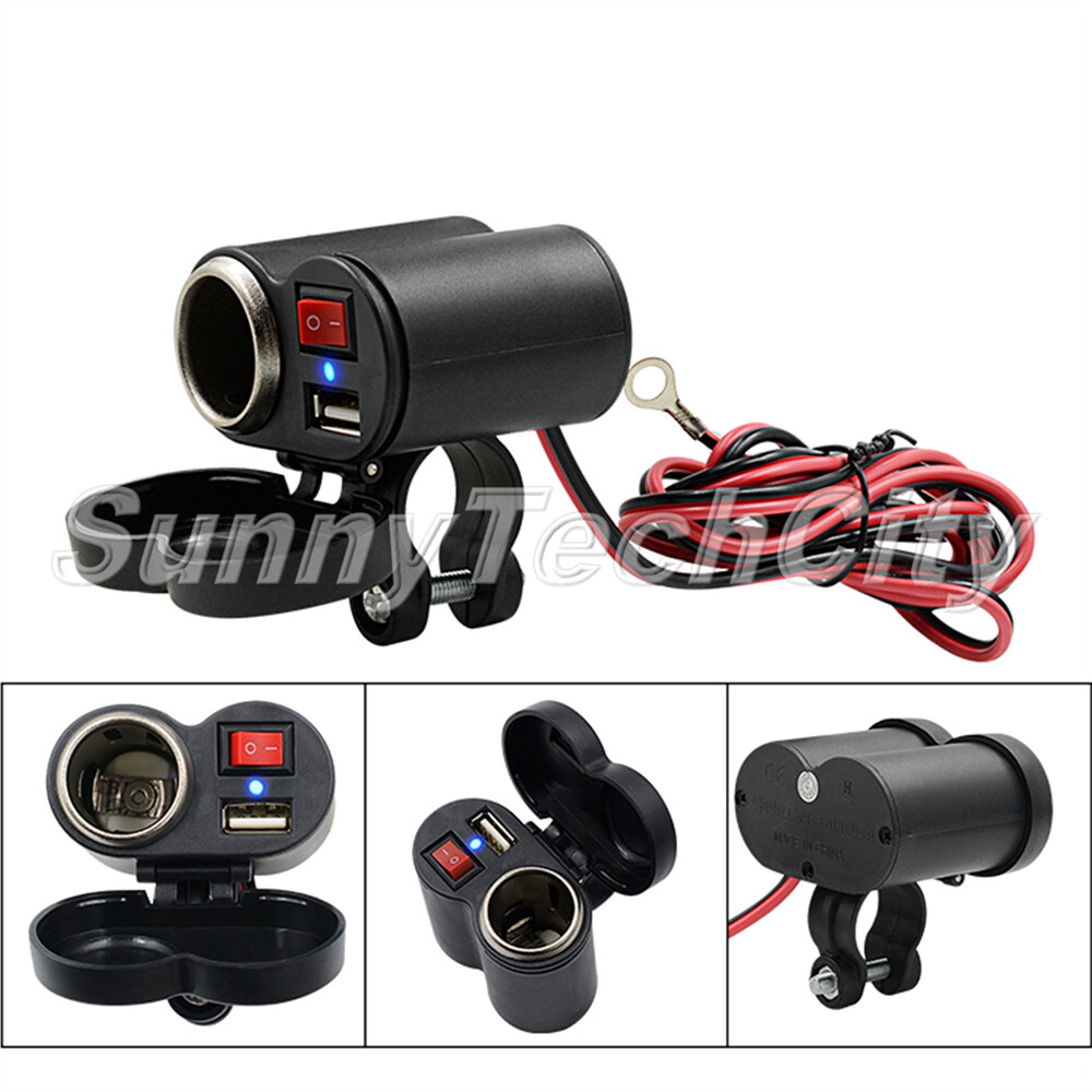 Motorcycle 2 in 1 USB Phone Charger